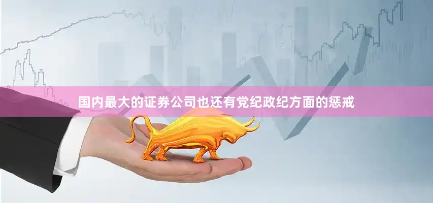 国内最大的证券公司也还有党纪政纪方面的惩戒